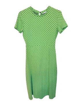 Zara Green Polka Dot Midi Dress